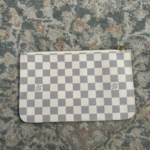 White checkered pouch